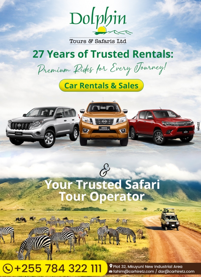 Dolphin Safari & Tours Limited in Dar es Salaam - Tanzania – WhizzTanzania – Car Rentals – Car Sales – Safari Tours