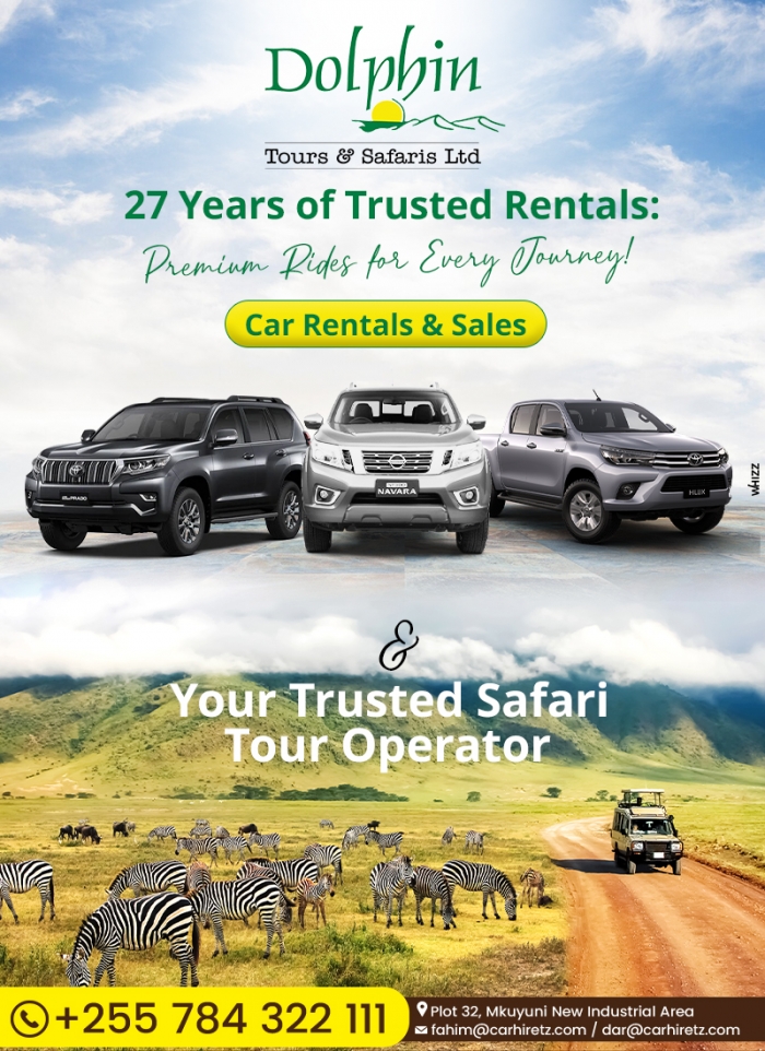 Dolphin Safari & Tours Limited in Dar es Salaam - Tanzania – WhizzTanzania – Car Rentals – Car Sales – Safari Tours