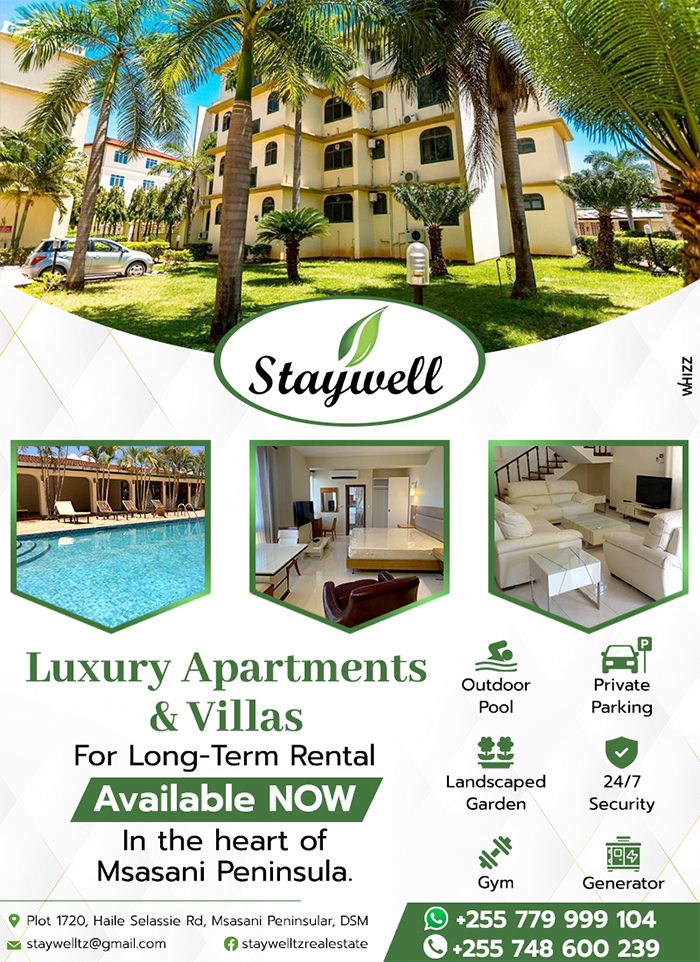 Staywell Apartments Dar es Salaam Services Apartments Dar es Salaam WhizzTanzania