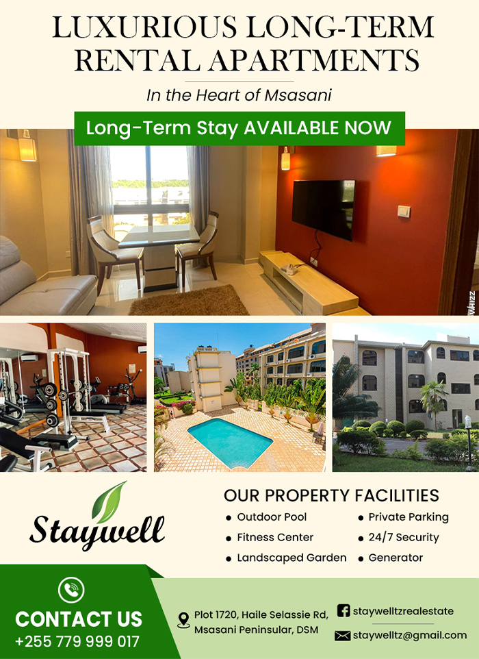 Staywell Apartments Dar es Salaam Services Apartments Dar es Salaam WhizzTanzania