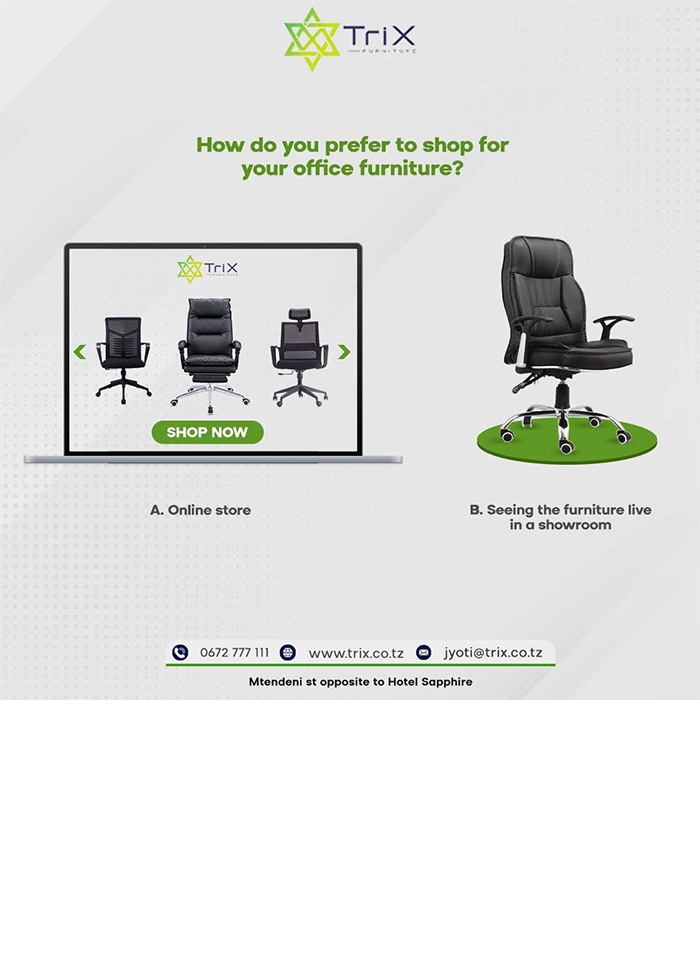 Trix Furniture - Office Furnitures in Dar es Salaam - Tanzania – WhizzTanzania