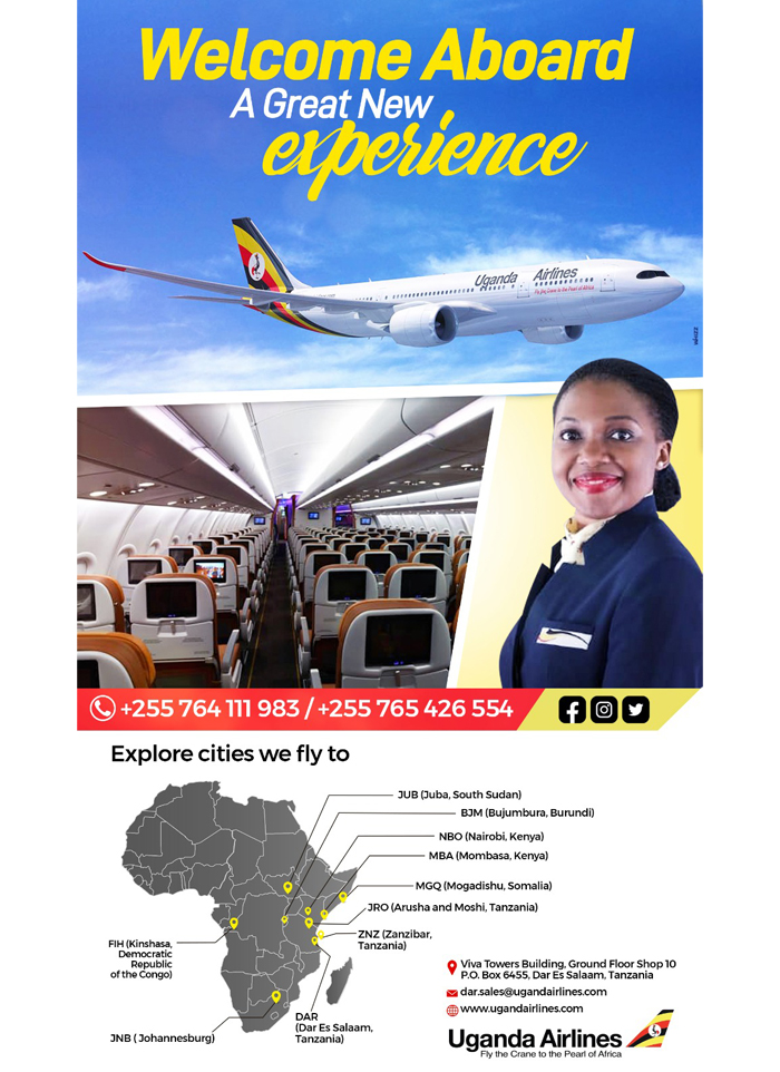 Uganda Airlines in Dar es salaam - Tanzania – WhizzTanzania