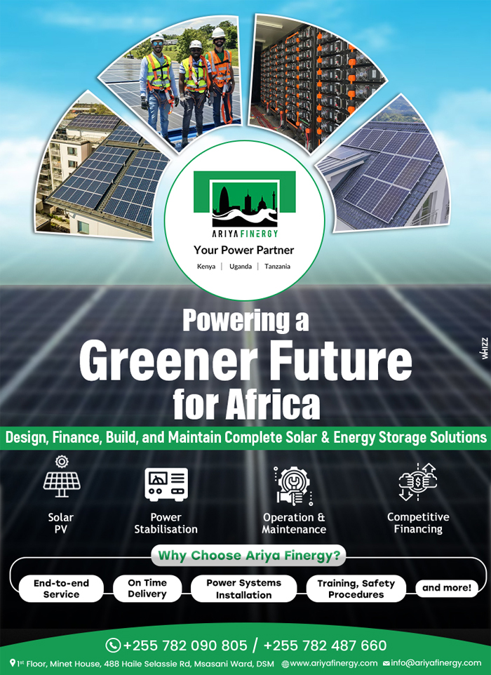 Ariya Finergy in Dar es Salaam - Tanzania – Solar PV – Solar Energy – Solar Power -WhizzTanzania