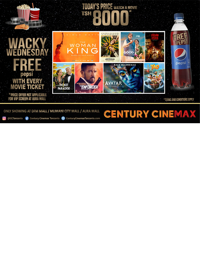 CENTURY CINEMAX in Dar es salaam - Tanzania – WhizzTanzania