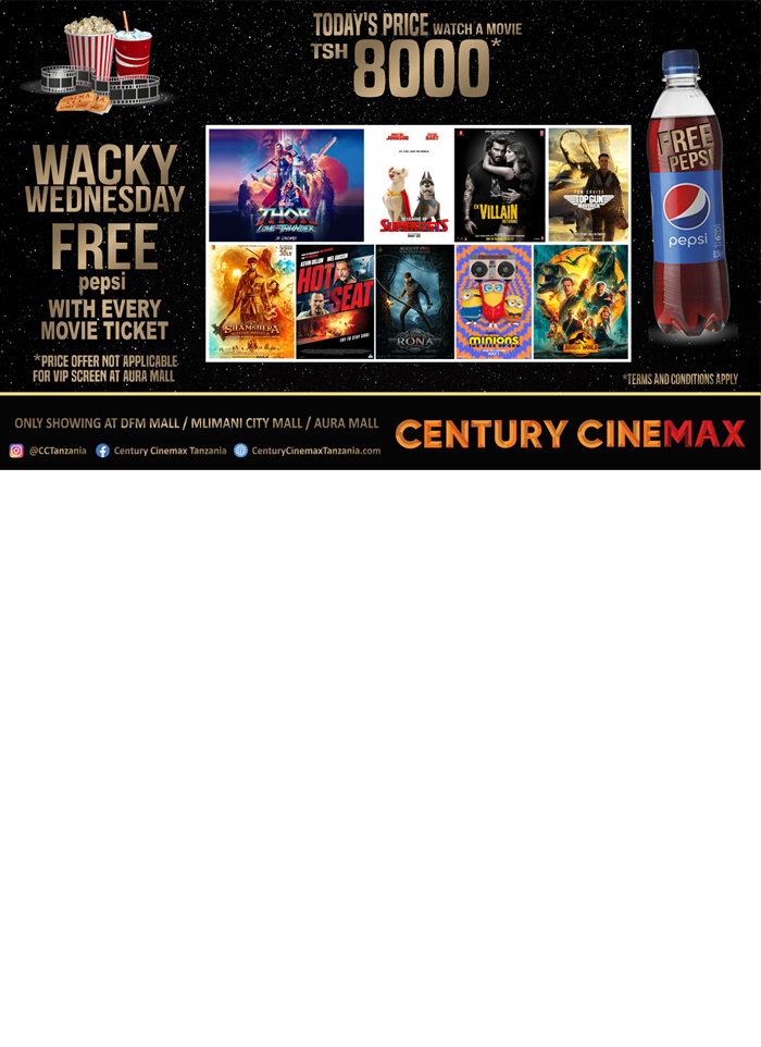 CENTURY CINEMAX in Dar es salaam - Tanzania – WhizzTanzania