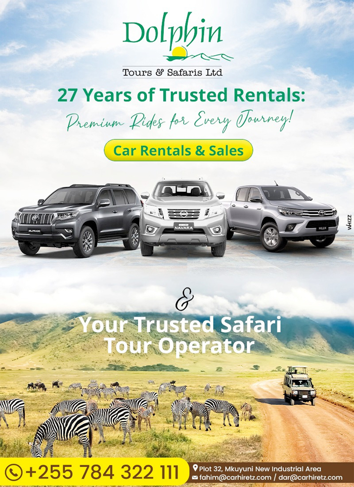 Dolphin Safari & Tours Limited in Dar es Salaam - Tanzania – WhizzTanzania – Car Rentals – Car Sales – Safari Tours