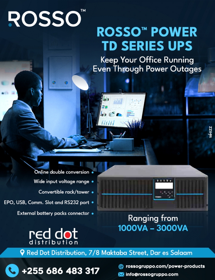 Rosso UPS – the best UPS in Dar es Salaam Red Dot Distributor – Tanzania - WhizzTanzania