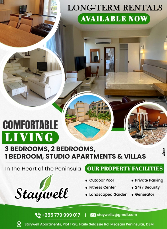 Staywell Apartments Dar es Salaam Services Apartments Dar es Salaam WhizzTanzania